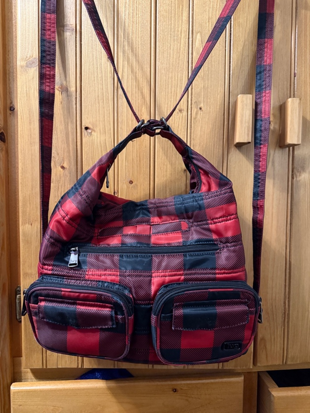 lug Zipliner Quilted Gray Crossbody Bag - Picture 4 of 4